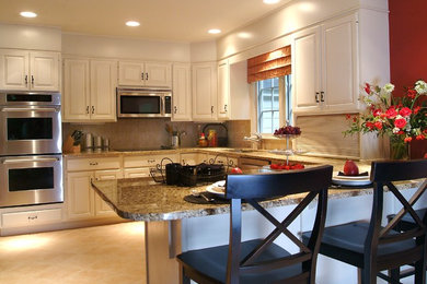 Transitional kitchen photo in Boston