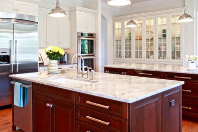 Elegant kitchen photo in Denver