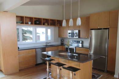 Kitchen - mid-sized contemporary kitchen idea