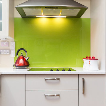 Touchtex Pavement Kitchen with Green Splashback