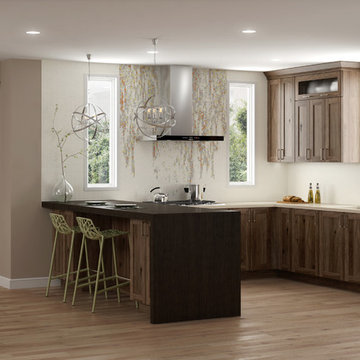 Towards Nature with a Rustic Hickory Kitchen
