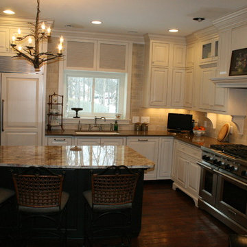 Traditional Aged White Kitchen