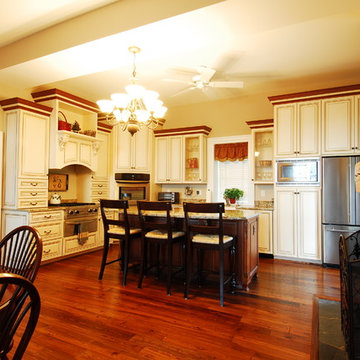 Traditional Antique White Kitchen in Clarksville, Maryland