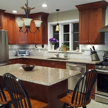 Traditional Cherry Kitchen Transitions with Modern Style