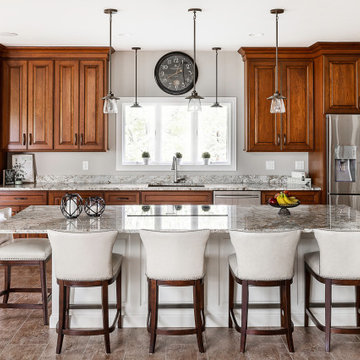 Traditional Cherry Kitchen with Glaze