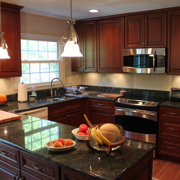 Traditional Cherry Kitchen with Granite and Custom Features in Darnestown, MD