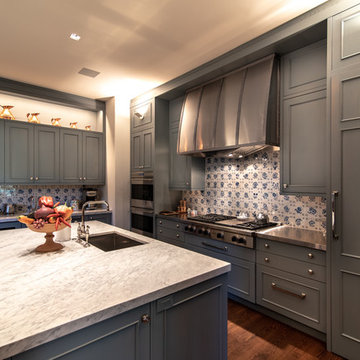Traditional Kitchen with Gray Accents