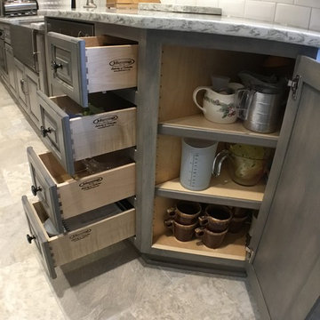 Traditional Gray Stained Maple Kitchen Renovation