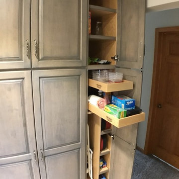 Traditional Gray Stained Maple Kitchen Renovation