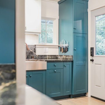 Traditional Green Farmhouse Kitchen