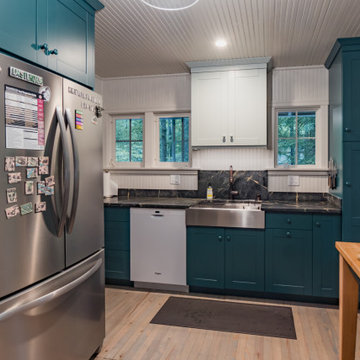 Traditional Green Farmhouse Kitchen