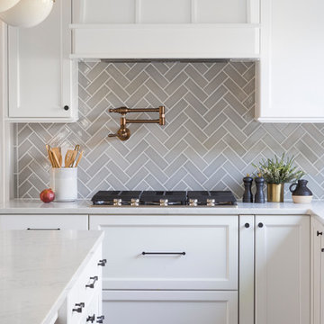 Traditional Grey Herringbone Kitchen