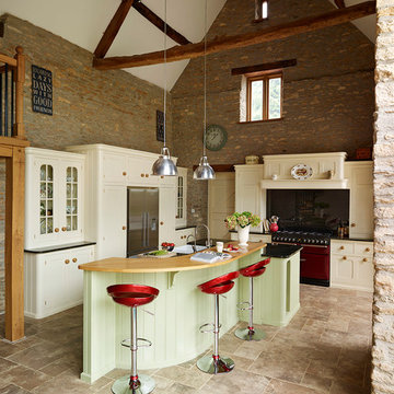 Traditional Hand Painted Coutry Kitchen with a colour twist