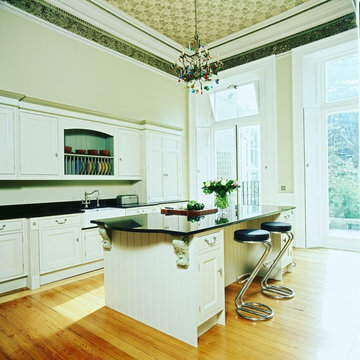 Traditional Hand Painted White Framed Kitchen