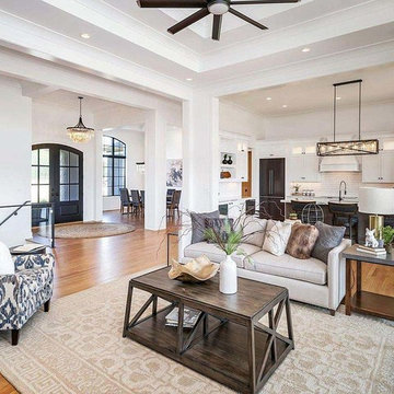 Traditional Kitchen And Living Room