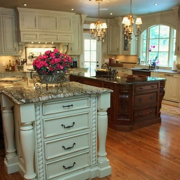 Traditional Kitchen and Living Room