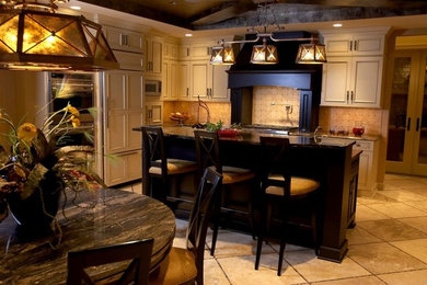 Example of a classic kitchen design in Other