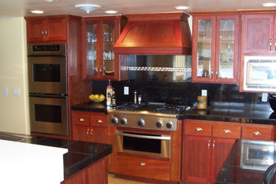 Traditional Kitchen Remodel with Cherry Wood Custom Cabinets
