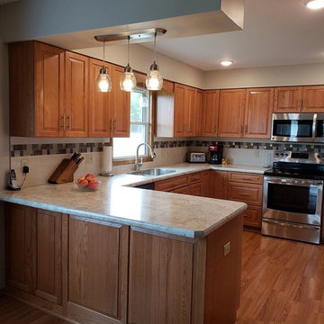 Traditional Kitchen Remodel with New Oak Cabinets