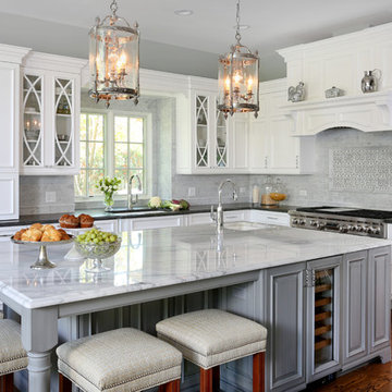Traditional Kitchen with a Touch of Glamour