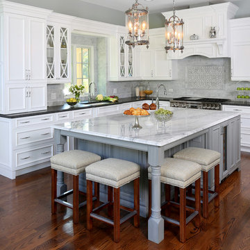 Traditional Kitchen with a Touch of Glamour