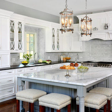 Traditional Kitchen with a Touch of Glamour