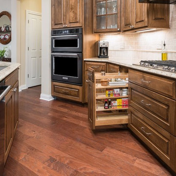 Traditional Kitchen with Black Stainless Appliances