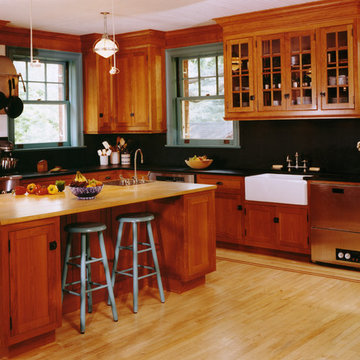 Traditional Kitchen with Cherry Cabinets