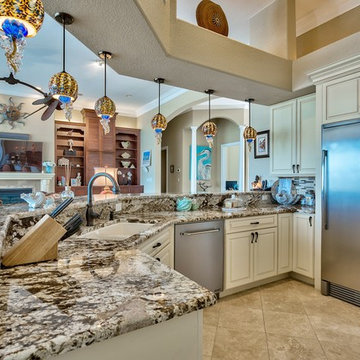 Traditional Kitchen with Coastal Flair