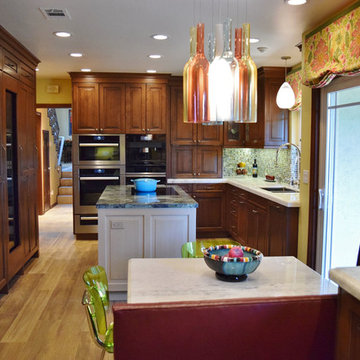 Traditional Kitchen with Dark Wood Cabinets Encino, CA 04