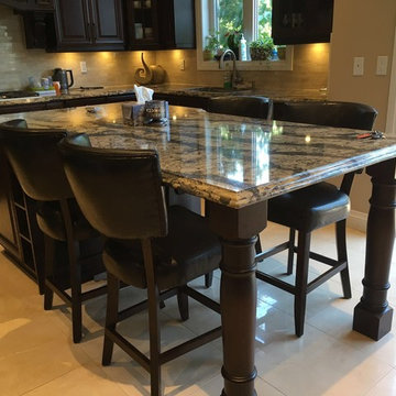 Traditional Kitchen with granite counter top in Ajax, Ontario