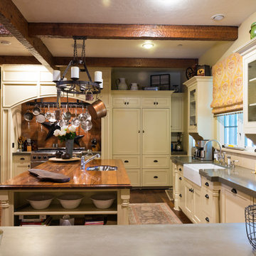 Traditional Kitchen with Hand Distressed Beams