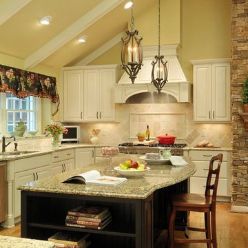 Traditional Kitchen with Inviting Hearth