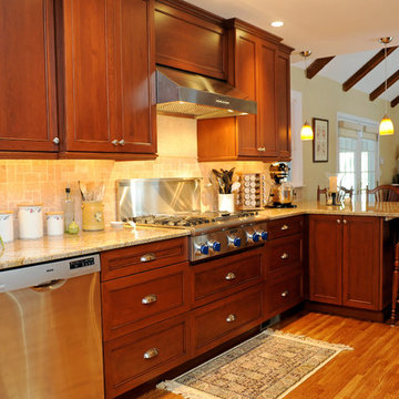 Traditional Kitchen with Open Floorplan