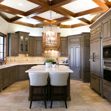 Traditional Kitchen with Quartz Countertops