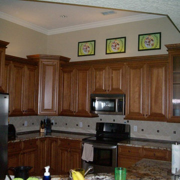 Traditional Kitchen with stainless steel appliances