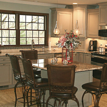 Traditional Kitchen with Taupe Cabinets
