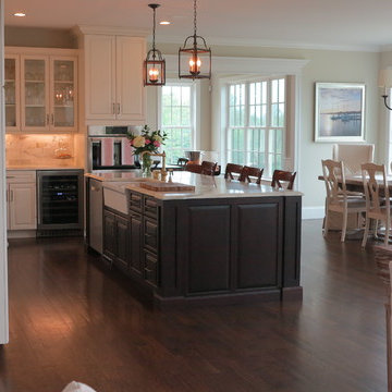 Traditional Open Kitchen in Beautiful Luxury New Home in Canton