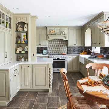 Traditional Shady Side Kitchen Remodel with Laundry Room