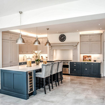 Traditional Style Island Kitchen With Modern Accents in Liverpool