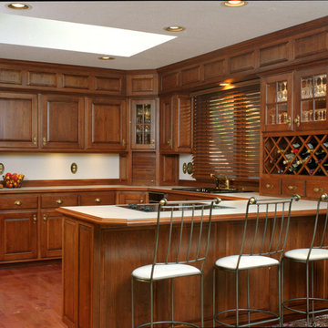 Traditional Style Kitchen with Cherry Wood CabinetsKitchen