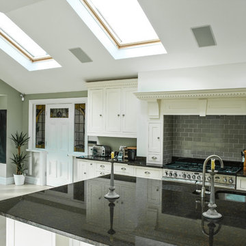 Traditional Style Kitchen with Marble Top Island in Liverpool