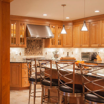 Traditional/Transitional Natural Cherry Kitchen Remodel w/HollinsbrookCountertop