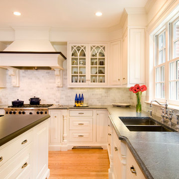 Traditional white inset kitchen in Belmont