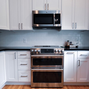 Traditional White Kitchen, Galaxy Granite Countertops - Maple Valley, WA