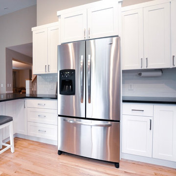 Traditional White Kitchen, Galaxy Granite Countertops - Maple Valley, WA
