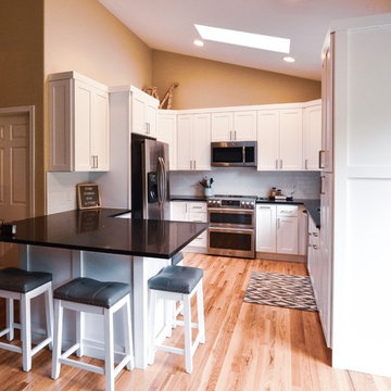 Traditional White Kitchen, Galaxy Granite Countertops - Maple Valley, WA