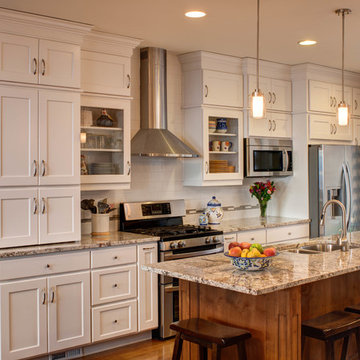Traditional White / Linen Kitchen Great Room Remodel