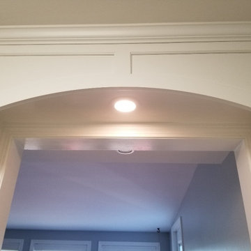 Traditional, white recessed panel kitchen