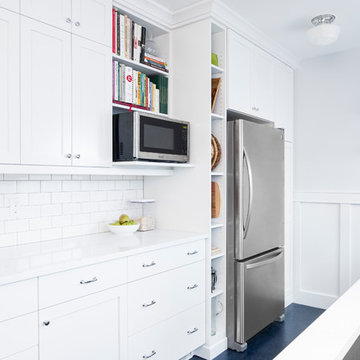 Tranquil White Galley Kitchen
